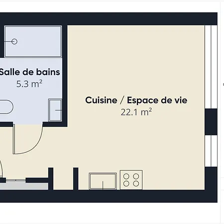 Le Barrel - Pour 3 - Piscine Commune Apartment